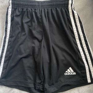 adidas Black Shorts with White Logo Detail